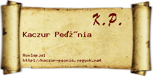 Kaczur Peónia névjegykártya